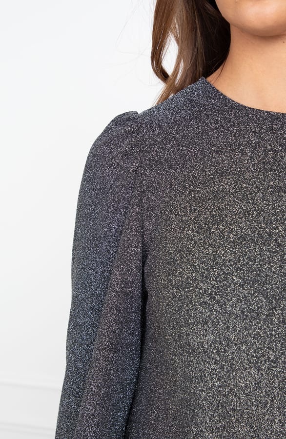 Ruffle Lurex Jurk Sabrina Zilver – shoparchief — foto 4