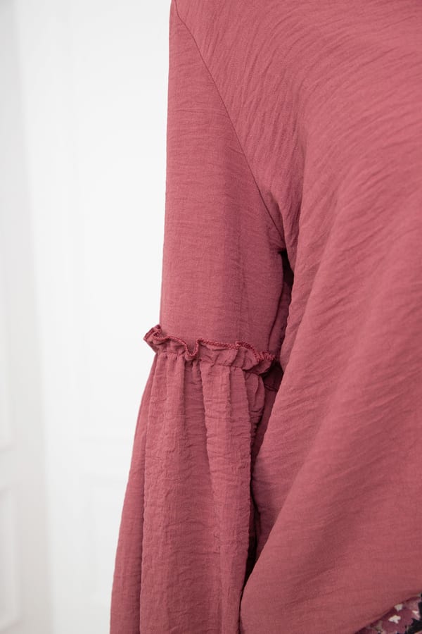 Ruffle Mouwen Blouse Dee Dust Roze – shoparchief — foto 7