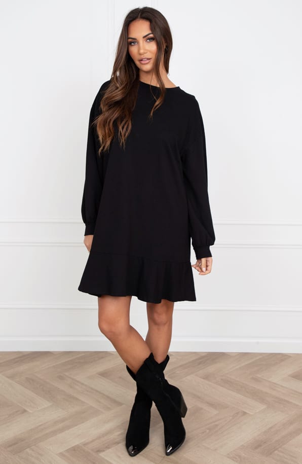 Ruffle Sweater Jurk Nathalie Zwart – alle jurkjes — foto 4