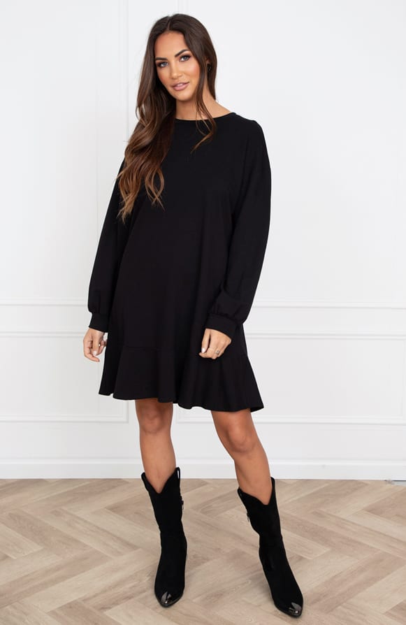 Ruffle Sweater Jurk Nathalie Zwart – alle jurkjes — foto 3