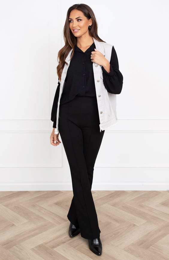 Spijkerstof Gilet Vera Grijs – shoparchief — foto 4