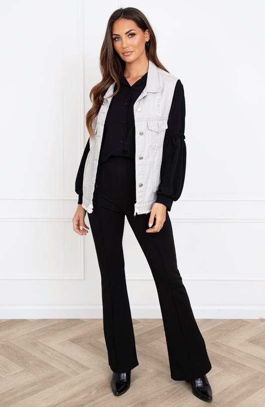 Spijkerstof Gilet Vera Grijs – shoparchief — foto 3