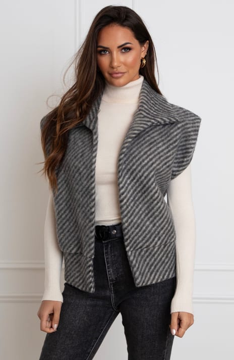 Stripe Gilet Samara Grijs – shoparchief — foto 6