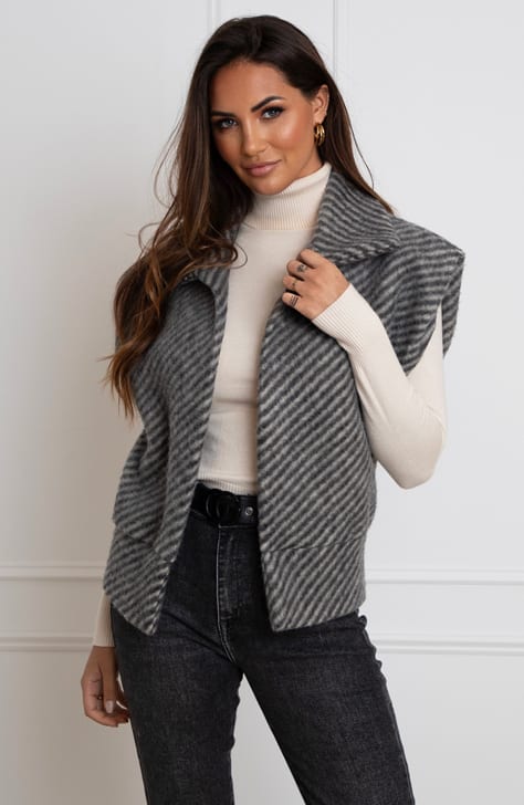 Stripe Gilet Samara Grijs – shoparchief — foto 7