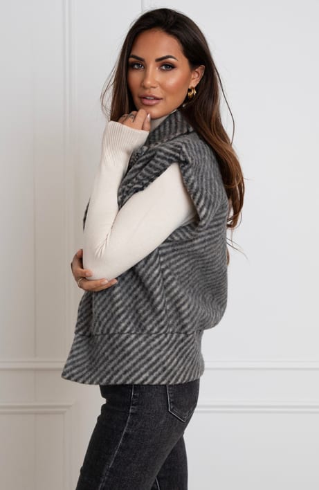 Stripe Gilet Samara Grijs – shoparchief — foto 8