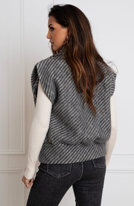 Stripe Gilet Samara Grijs – shoparchief — foto 10