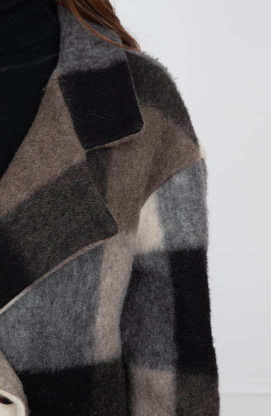Soft Oversized Coat Gaya Geblokt – shoparchief — foto 6