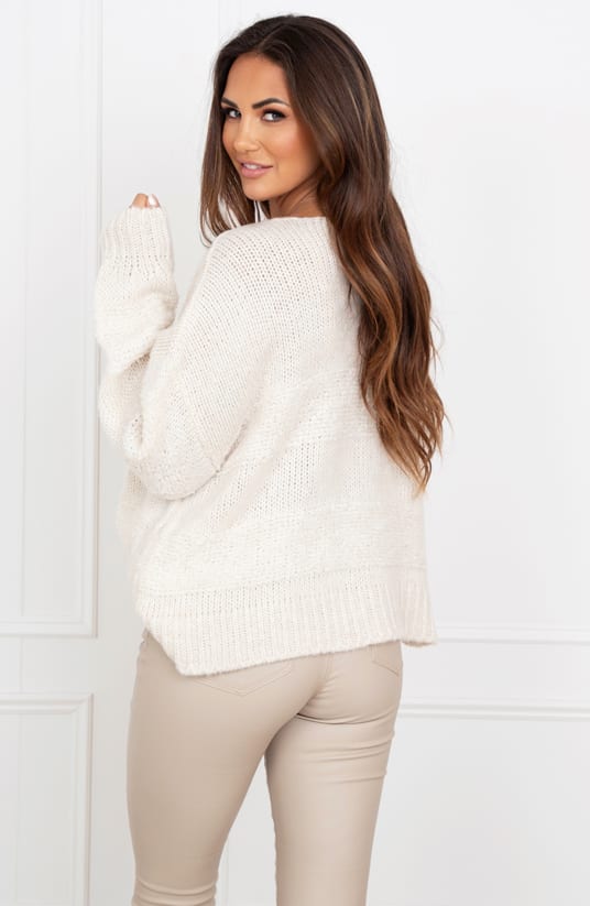 Soft Oversized Trui Francis Light Beige – truien — foto 7