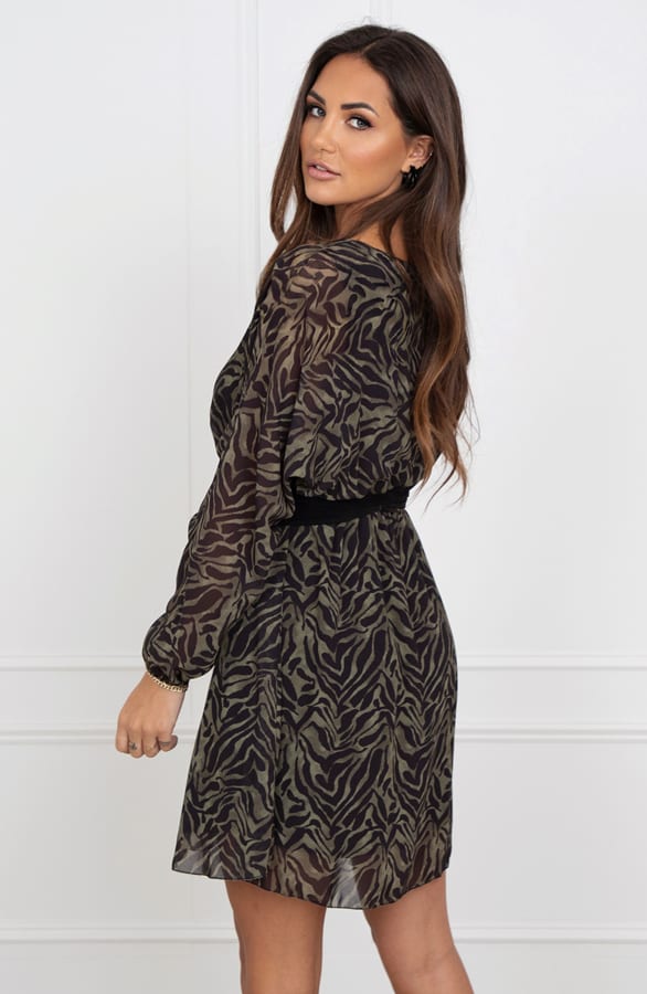Trendy Print Jurk Elena Army – shoparchief — foto 3