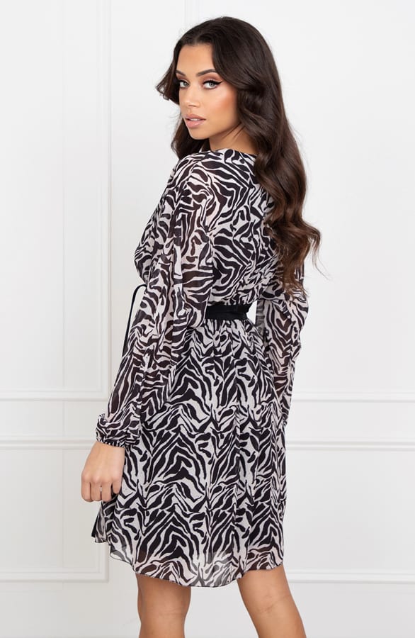 Trendy Print Jurk Elena Beige – shoparchief — foto 3