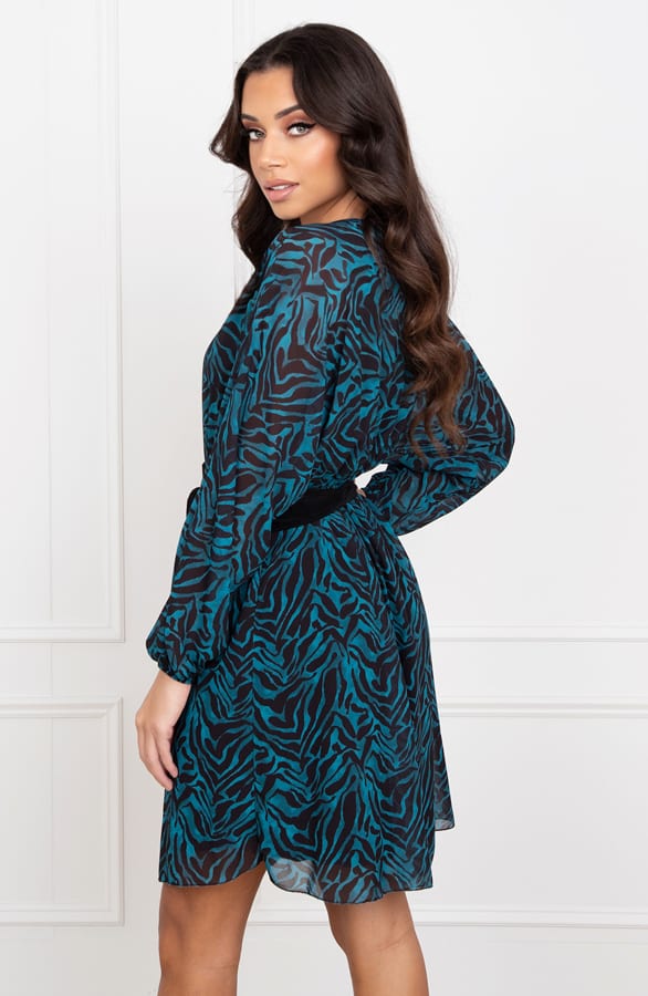 Trendy Print Jurk Elena Petrol – shoparchief — foto 4