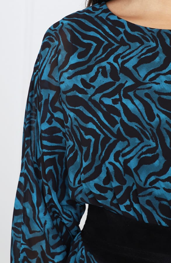 Trendy Print Jurk Elena Petrol – shoparchief — foto 5