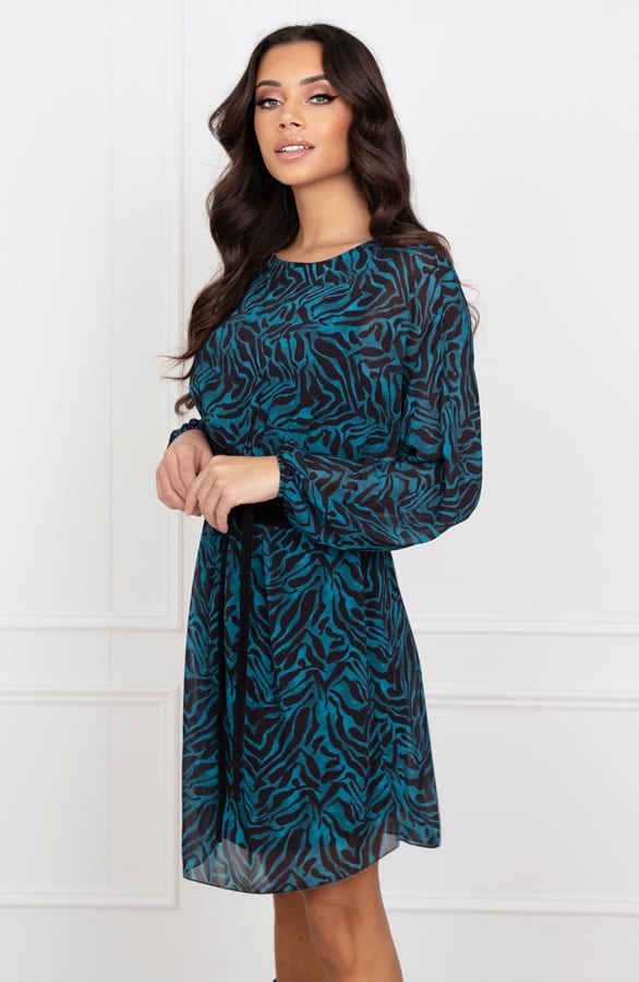 Trendy Print Jurk Elena Petrol – shoparchief — foto 3