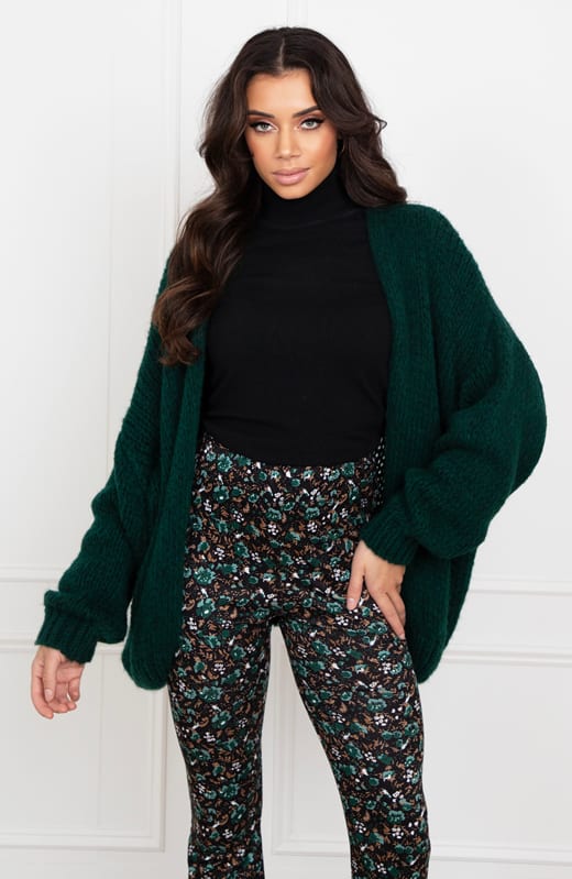 Trendy Vest Gebreid Skye Smaragd – shoparchief — foto 4