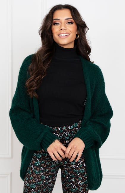 Trendy Vest Gebreid Skye Smaragd – shoparchief — foto 2