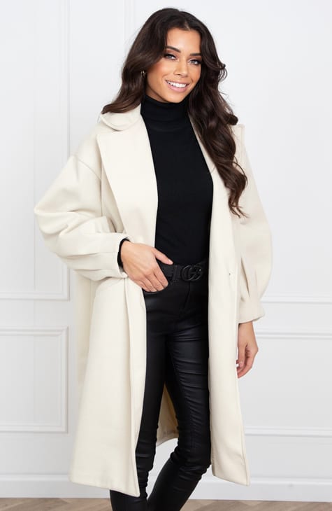Ultra Oversized Coat Guusje Beige – shoparchief — foto 5