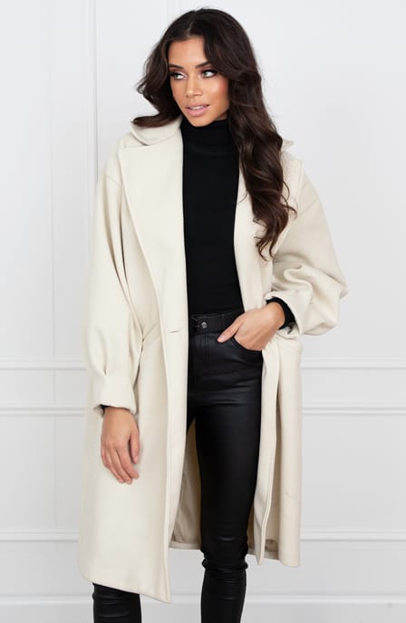 Ultra Oversized Coat Guusje Beige – shoparchief — foto 7