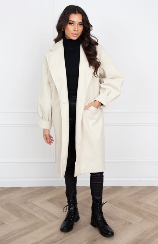 Ultra Oversized Coat Guusje Beige – shoparchief — foto 8