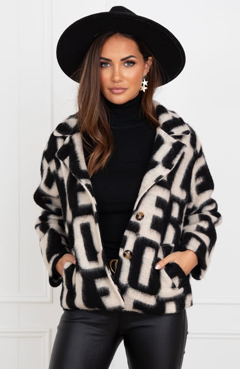 Woven Jacket Met Print Bo – shoparchief