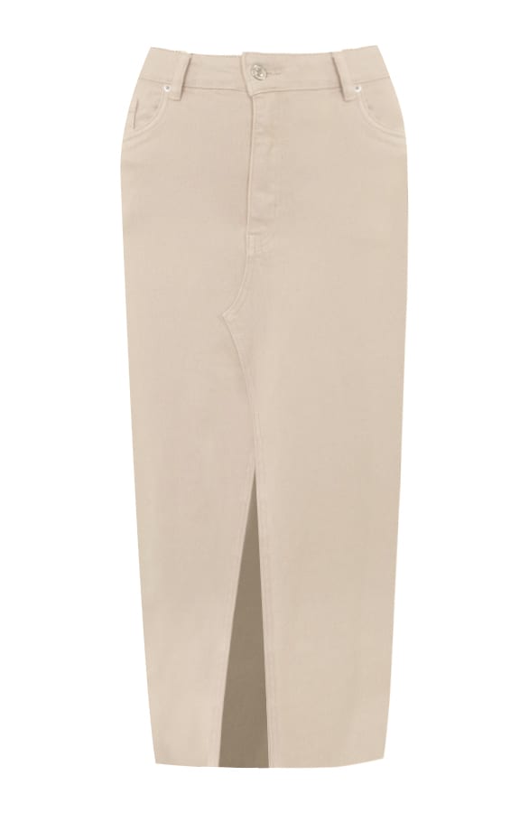 Denim Spijkerrok Yves Beige – kleding — foto 14