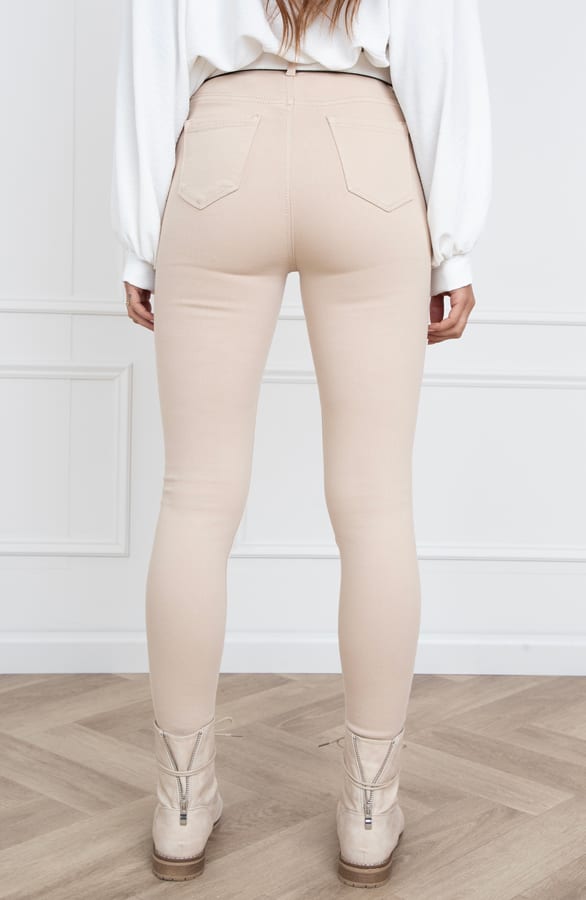 High Waist Spijkerbroek Lizzy Beige 2.0 – shoparchief — foto 4
