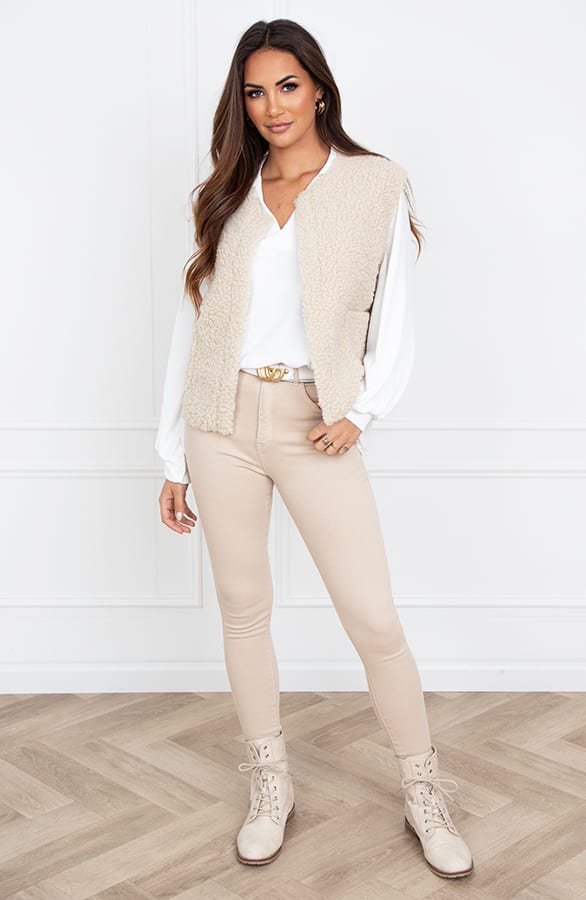 High Waist Spijkerbroek Lizzy Beige 2.0 – shoparchief — foto 5