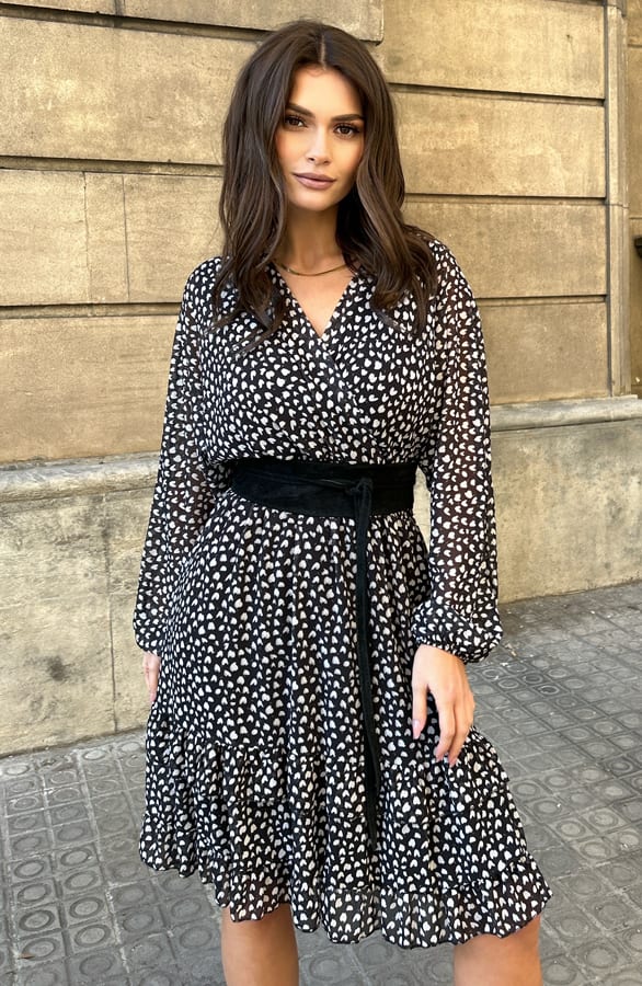 Hartjes Jurk Long Sleeve Millie Zwart – shoparchief — foto 8