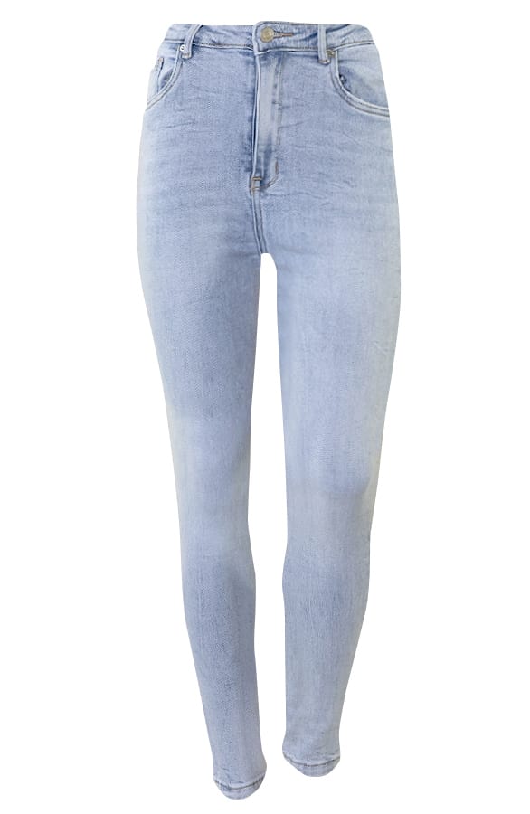 Hoge Taille Broek Izzy Light Blue – shoparchief