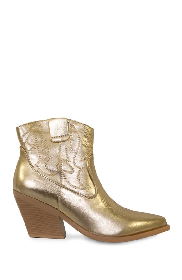 Metallic Cowboylaarzen Yasmin Goud – shoparchief