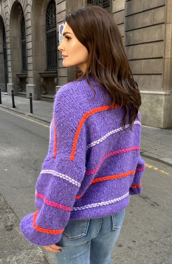 Neon Soft Sweater Philou Paars – shoparchief — foto 2
