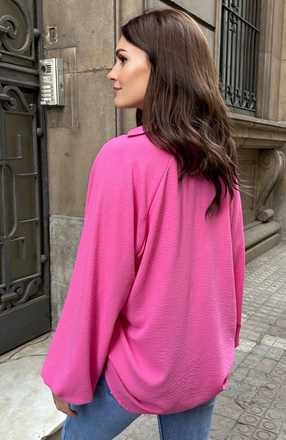 Oversized Blouse Xenna Fuchsia – shoparchief — foto 3