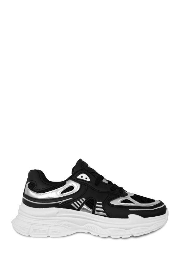 Runner Sneakers Jill Zwart Zilver – shoparchief