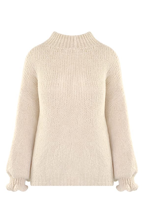 Trui Met Ruffle Mouw Liv Beige – shoparchief — foto 4
