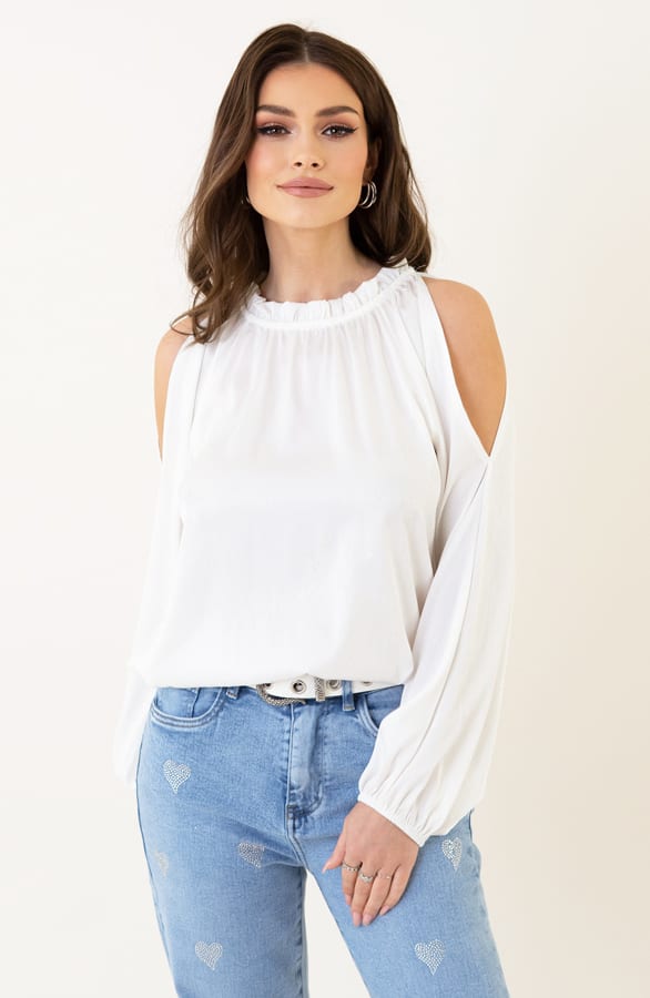 Cut-Out Blouse Marly Ecru – shoparchief