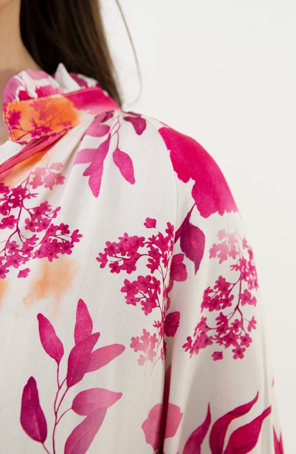 Bloemen Blouse Fleur Roze – shoparchief — foto 5
