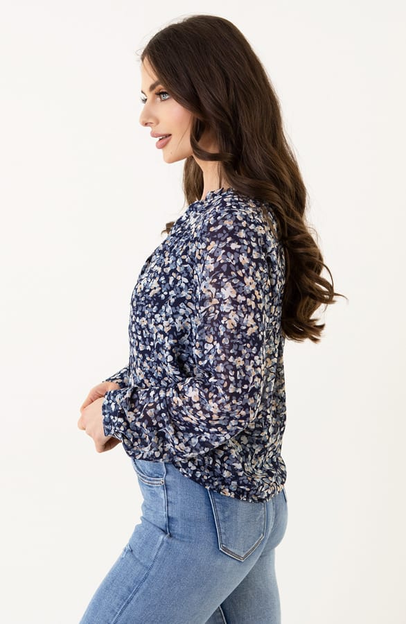 Bloemenprint Blouse Aimee Marine – shoparchief — foto 3