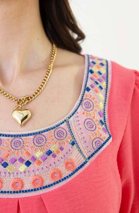 Blouse Met Detail Sophia Koraal – shoparchief — foto 5