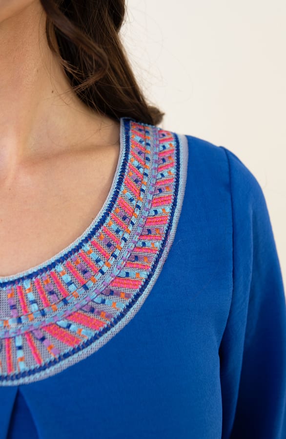 Detail Blouse Kralen Celia Kobalt – shoparchief — foto 4