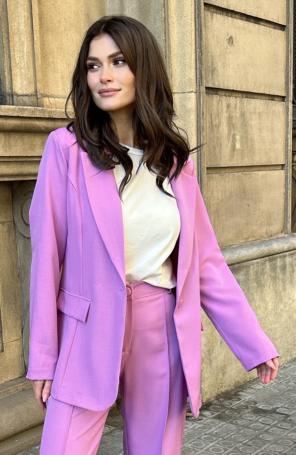 Detailed Oversized Blazer Isabella Candy Pink – shoparchief