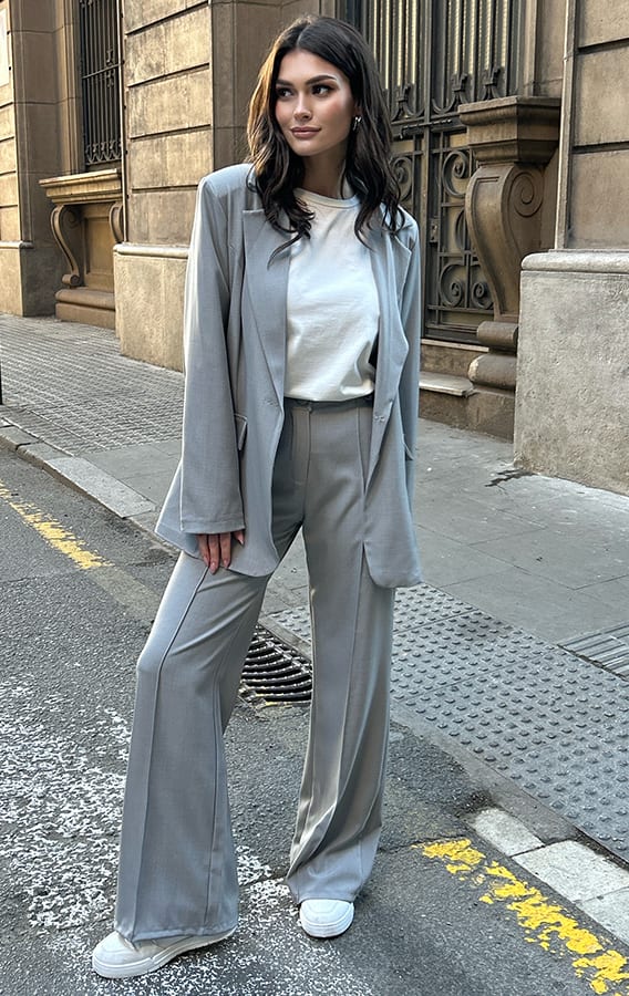 Detailed Oversized Blazer Isabella Grey – shoparchief — foto 5