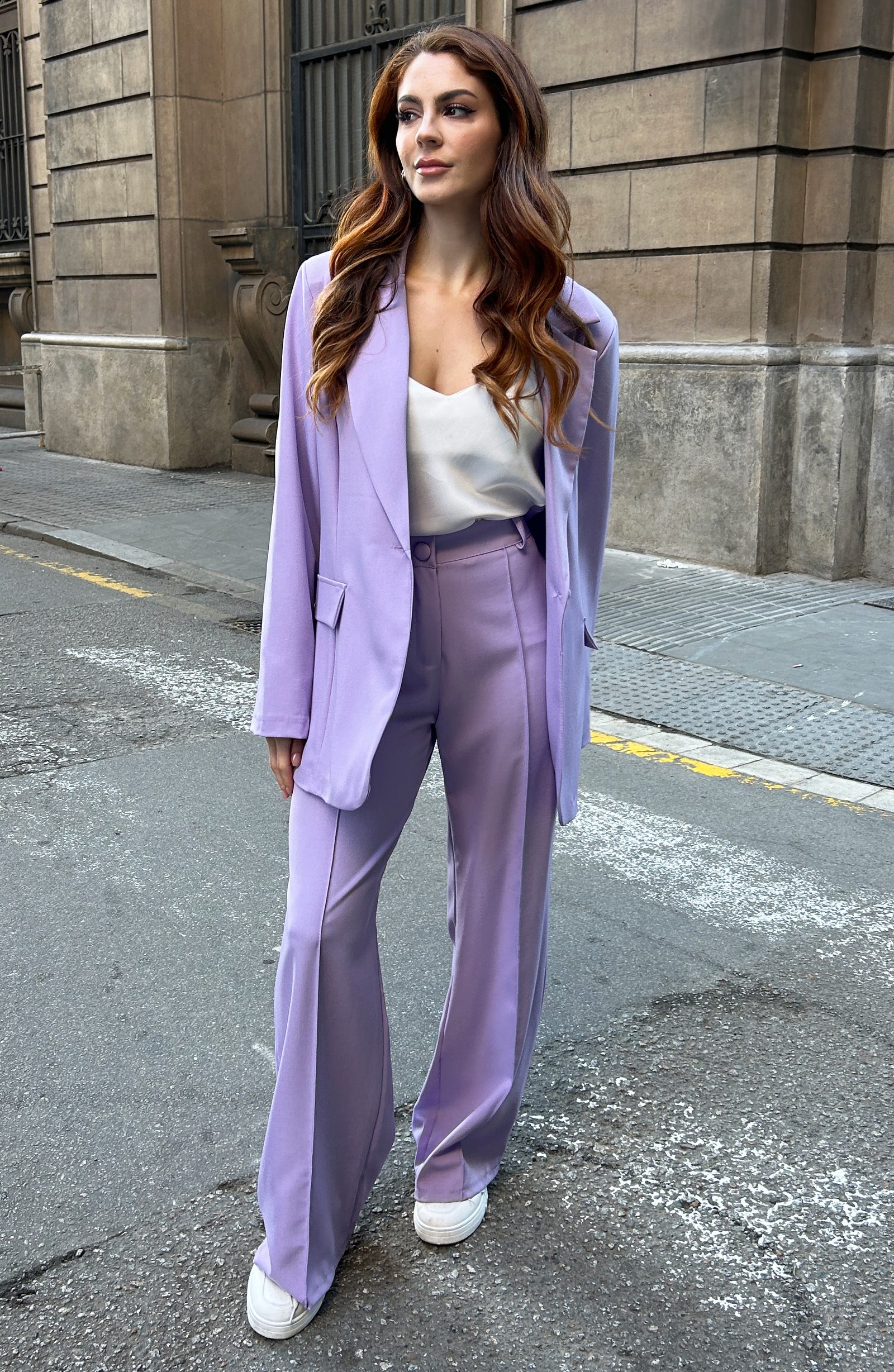 Detailed Oversized Blazer Isabella Lila – shoparchief — foto 3