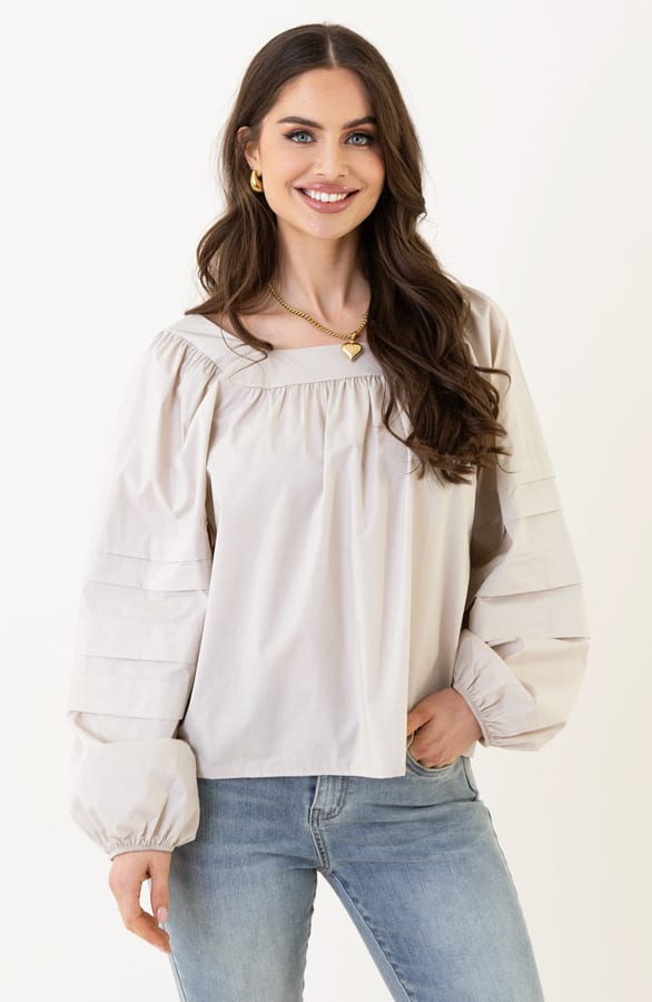 Strik Blouse Stella Beige – shoparchief