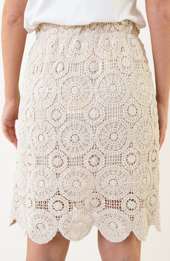 Gehaakte Boho Rok Loua Beige – shoparchief — foto 3