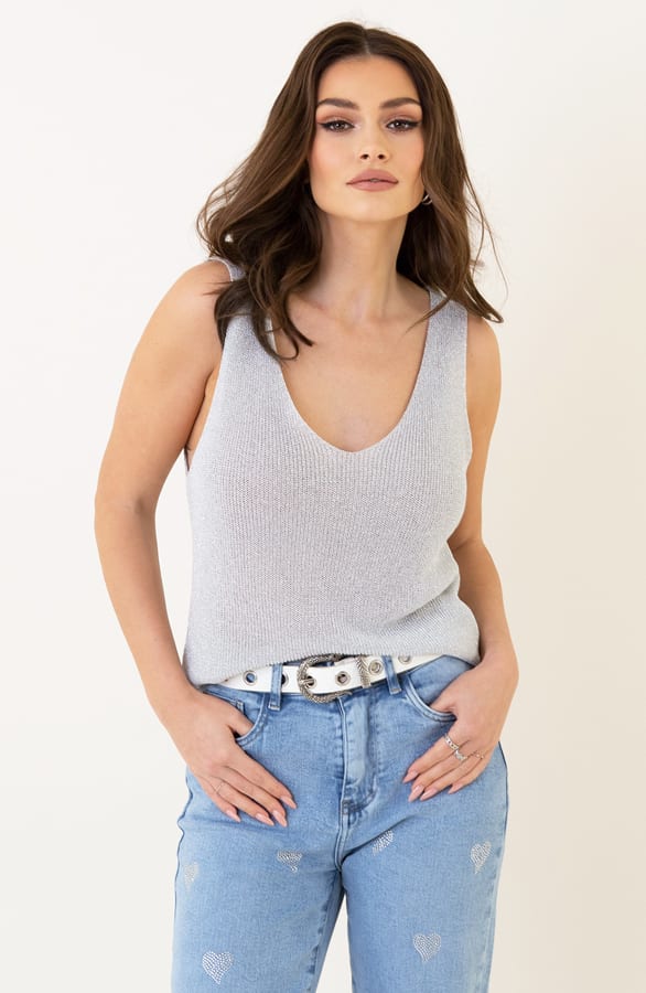Gehaakte Top Lurex Hanna Zilver – shoparchief — foto 7
