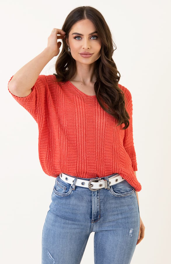 Gehaakte Patroon Top Joyce Koraal – shoparchief — foto 7