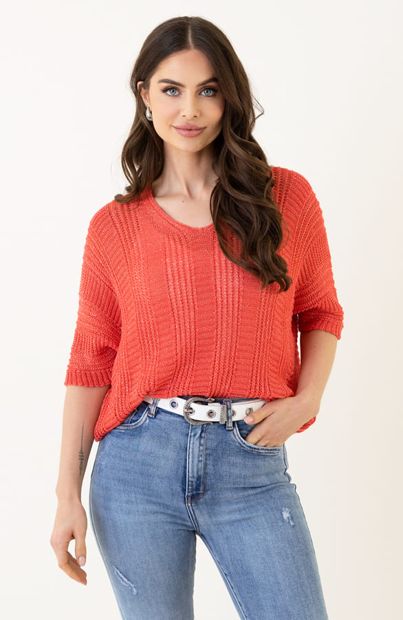 Gehaakte Patroon Top Joyce Koraal – shoparchief — foto 6
