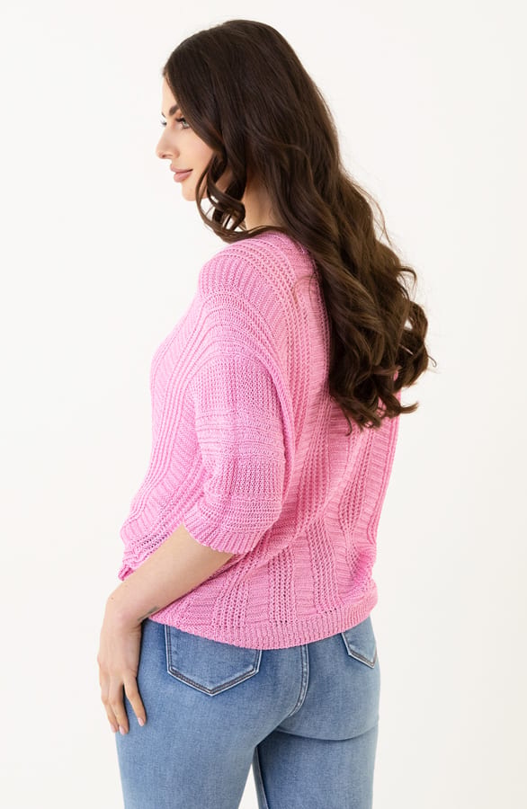 Gehaakte Patroon Top Joyce Roze – shoparchief — foto 3