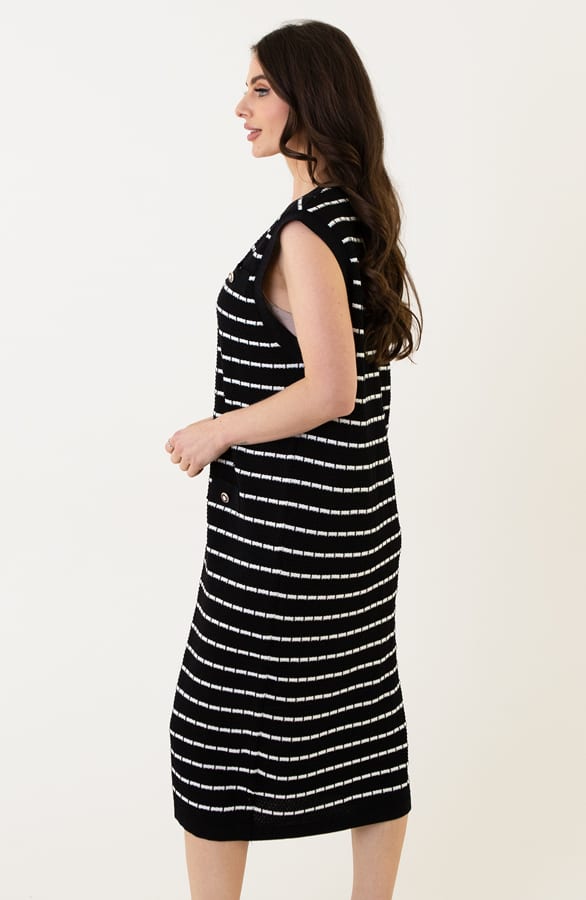 Gestreepte Jurk Amber Zwart – shoparchief — foto 3
