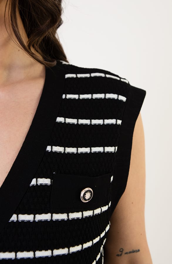 Gestreepte Jurk Amber Zwart – shoparchief — foto 6