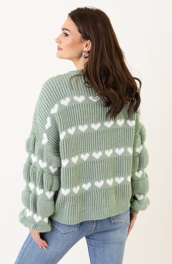 Hartjes Print Sweater Belle Mint – shoparchief — foto 2